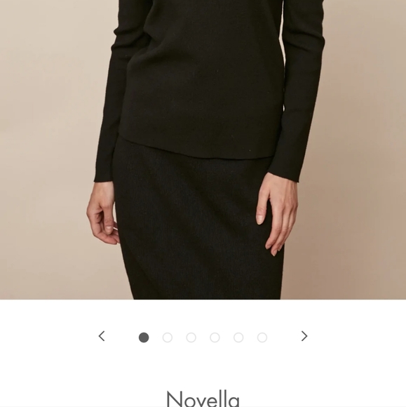 Novella black knit sweater top - Picture 2 of 2